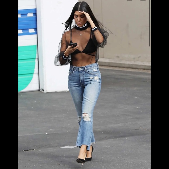 Denim - Mother Insider Crop Step Fray Hijacking The Runway